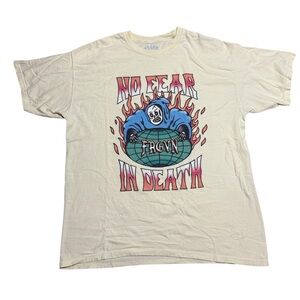 FRGVN No Fear Men’s XL Yellow Graphic T-Shirt Streetwear Skater Style Tee